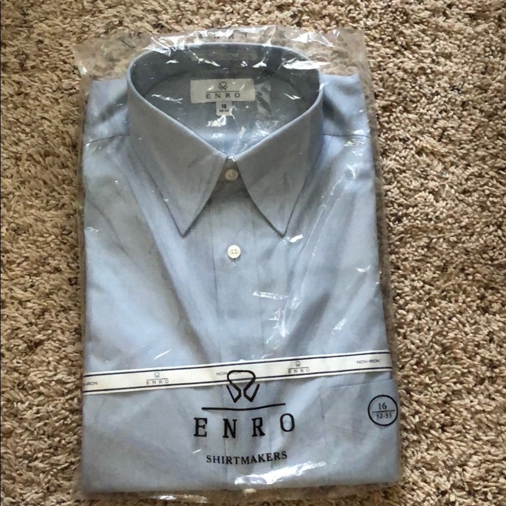 🧔🏻👔 Enron Mens Dress Shirt. Size 16 32-33. NWT.